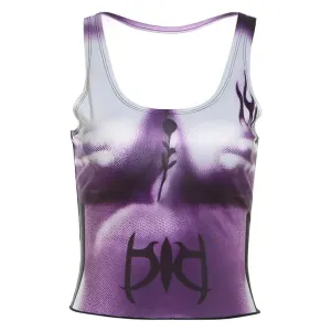 3d Body Print Crop Top Sleeveless Graphic Tees 2000s Y2k Streetwear Fashion Summer Tank Tops Women Clothes P87-AE10