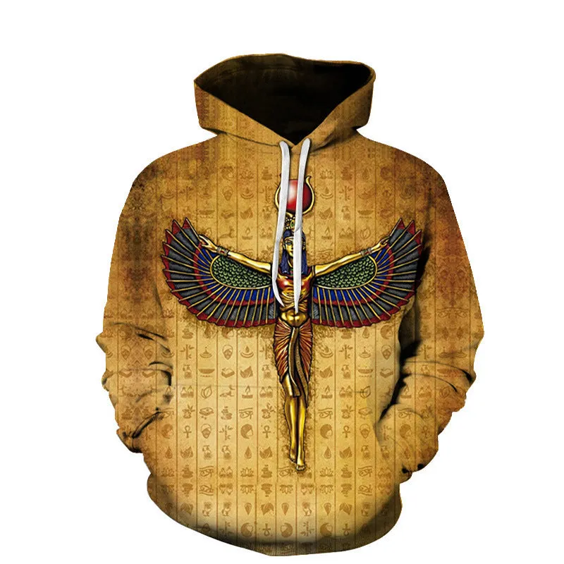 3D Digital Printing Plus Size long-sleeved Hooded Sweatshirt