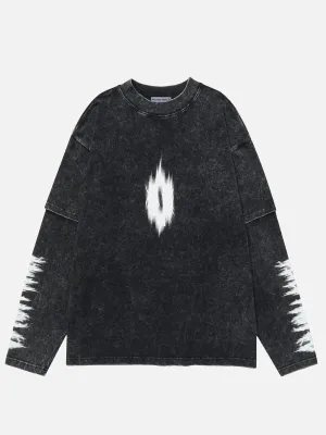 Aelfric Eden Blurring Print Washed Sweatshirt