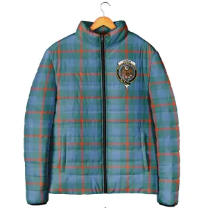 Agnew Ancient Tartan Padded Jacket with Family Crest