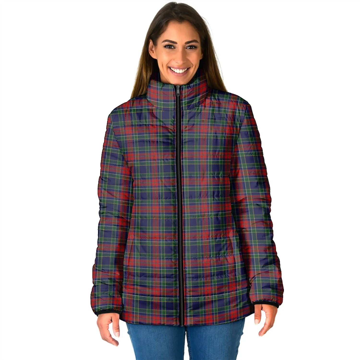 Allison Red Tartan Padded Jacket