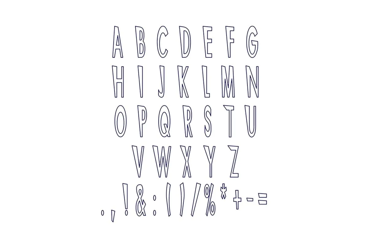 Amusing modern style alphabet set