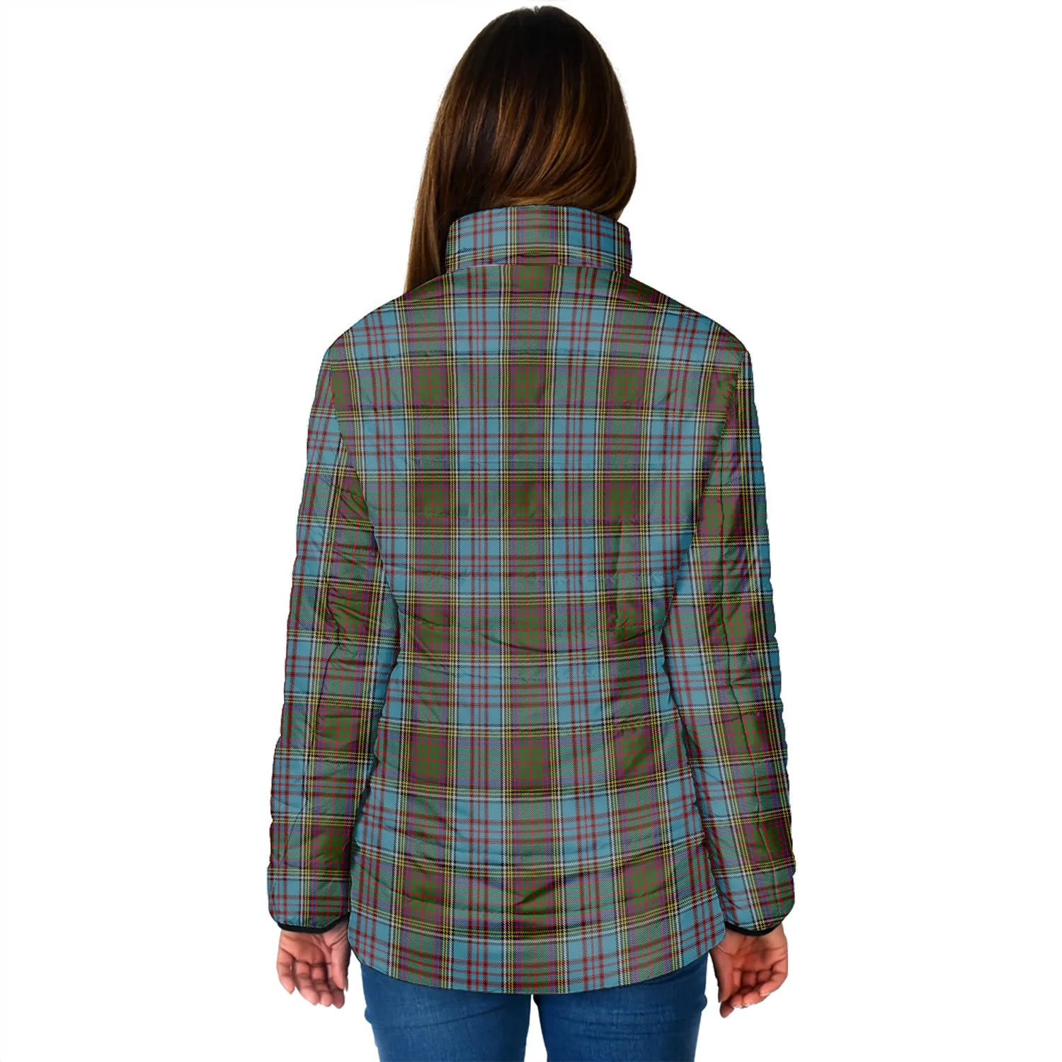 Anderson Tartan Padded Jacket with Family Crest