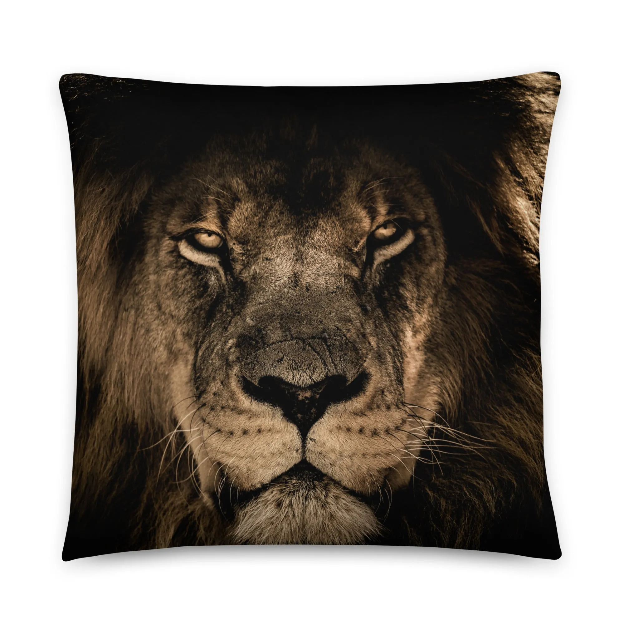 Animal print brown black cushion cover