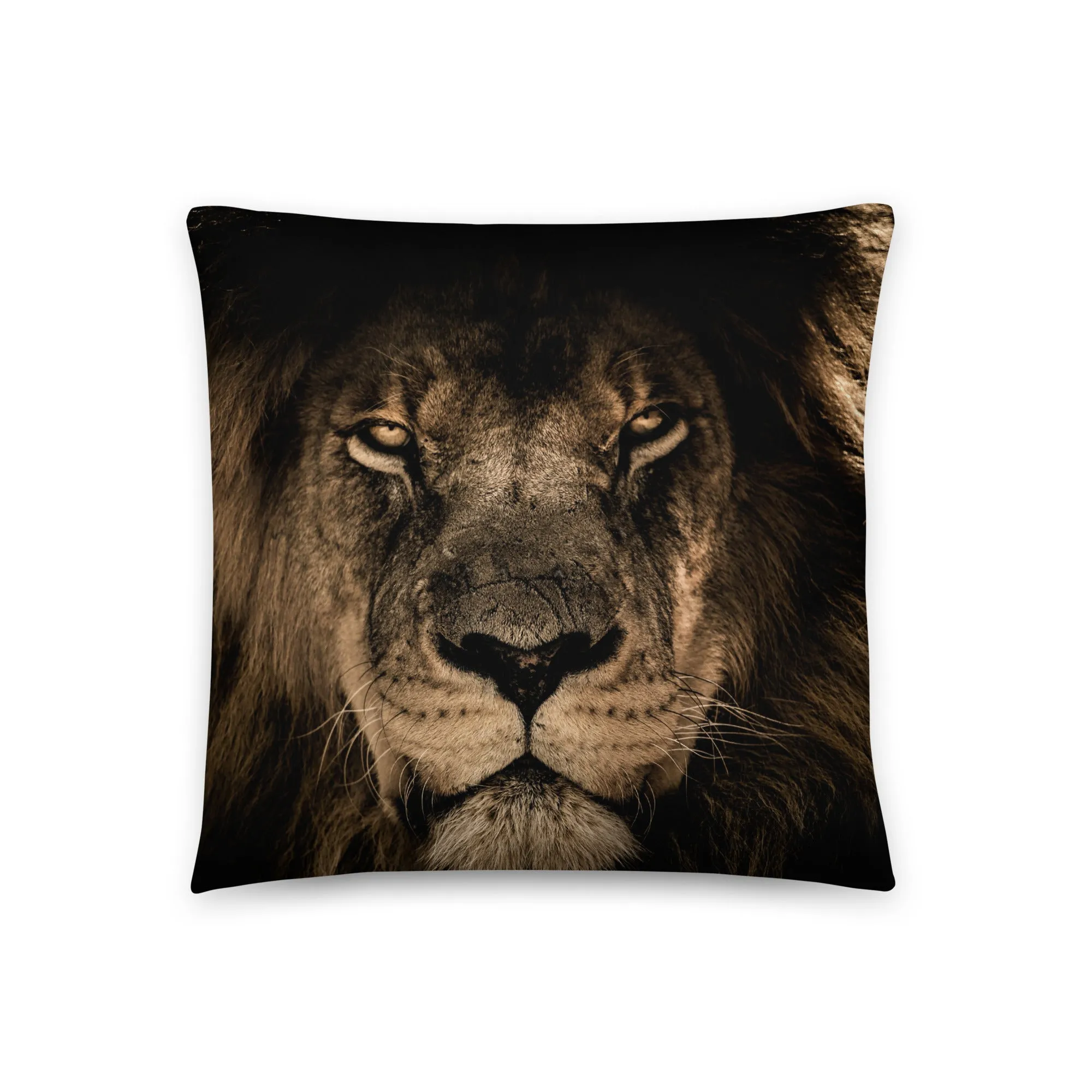 Animal print brown black cushion cover