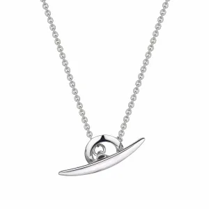 Arc T-Bar Necklace - Silver