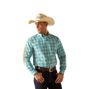 Ariat Men's Pro Series Team Vincent Classic Fit Turquiose Shirt