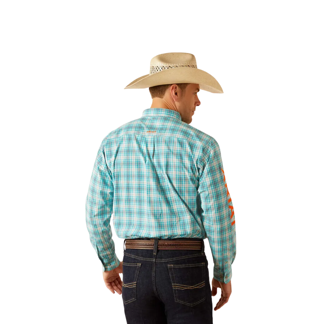 Ariat Men's Pro Series Team Vincent Classic Fit Turquiose Shirt