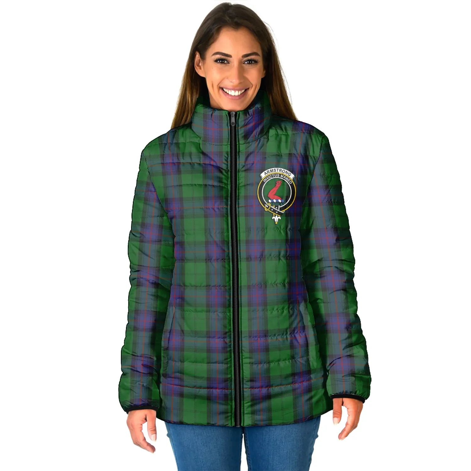 Armstrong Tartan Padded Jacket with Family Crest