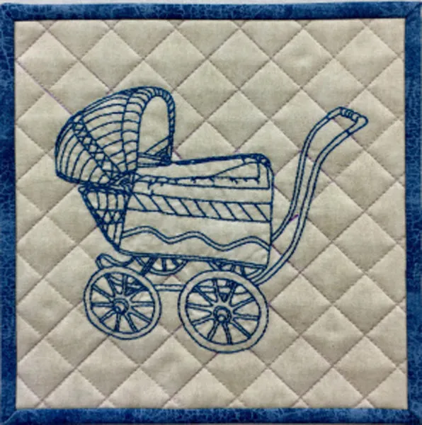 Baby Carriage Wall Hanging HCH-064e - Downloadable Pattern