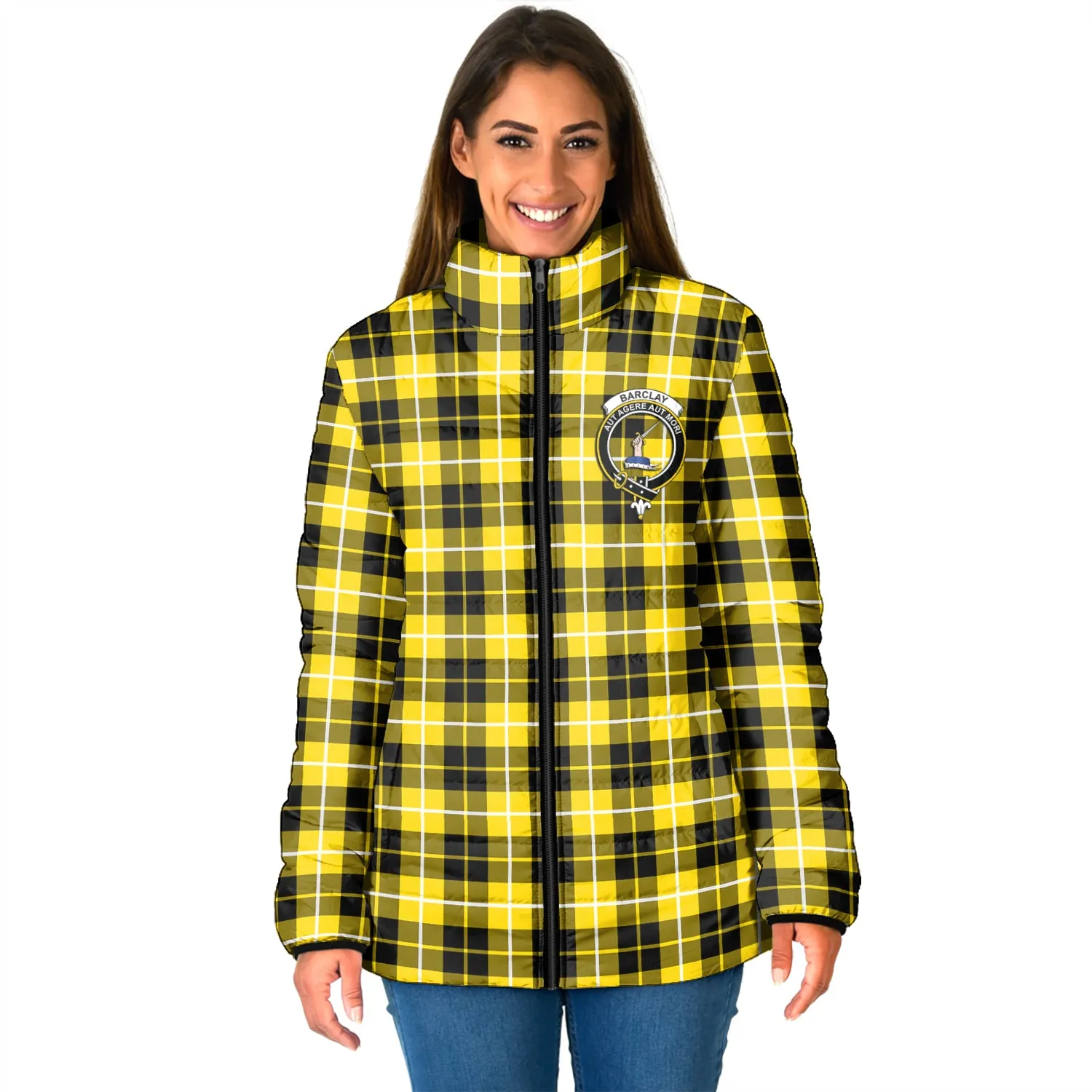 Barclay Dress Modern Tartan Padded Jacket with Family Crest