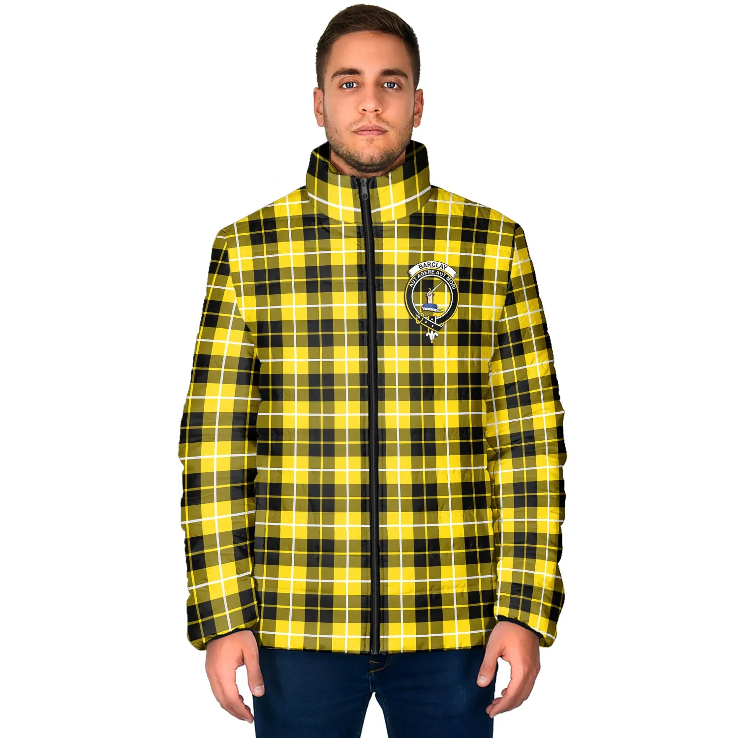 Barclay Dress Modern Tartan Padded Jacket with Family Crest