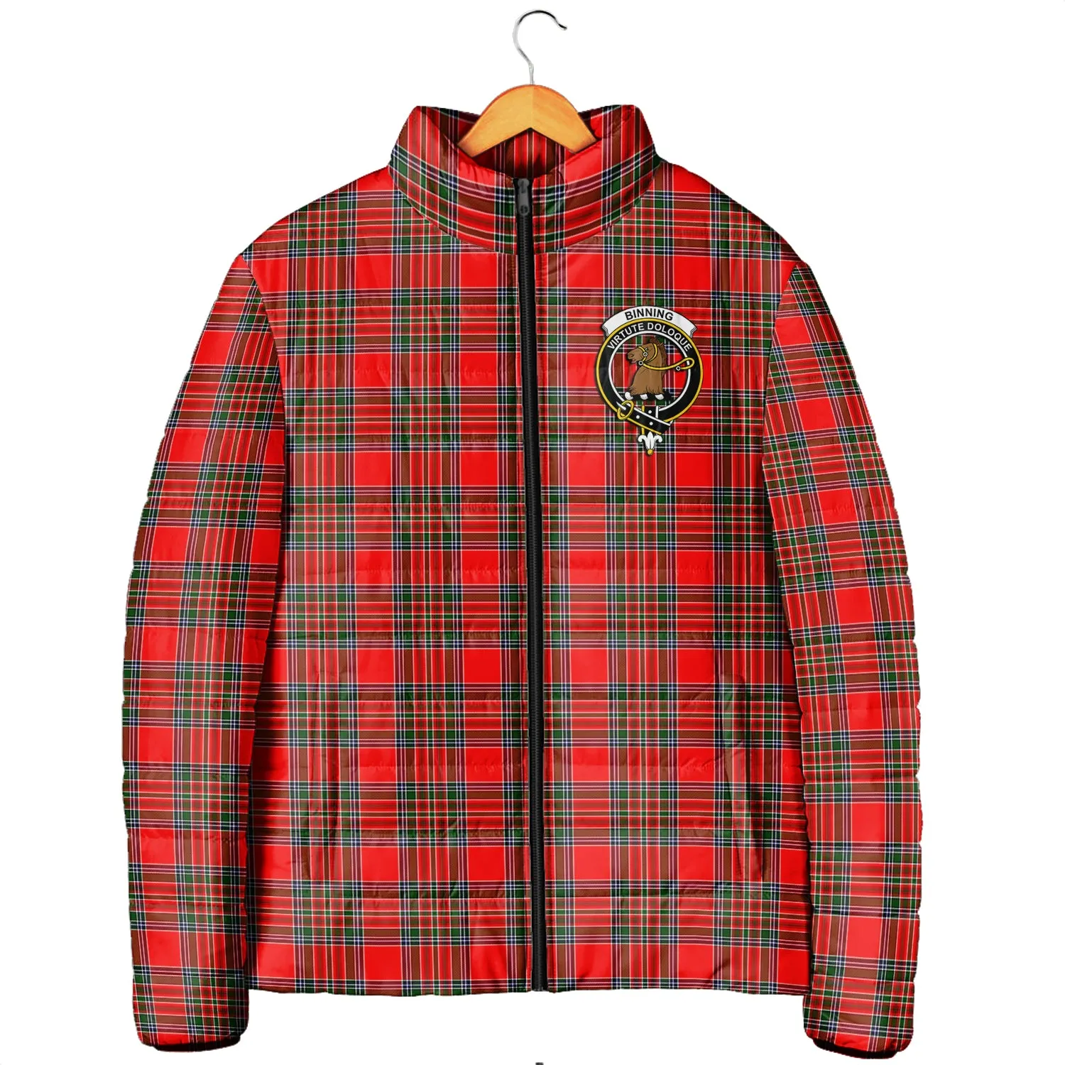 Binning Tartan Padded Jacket with Family Crest