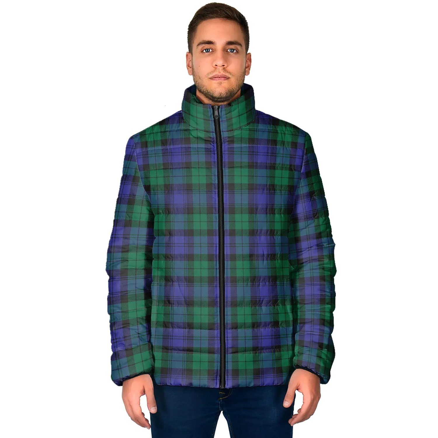 Black Watch Modern Tartan Padded Jacket