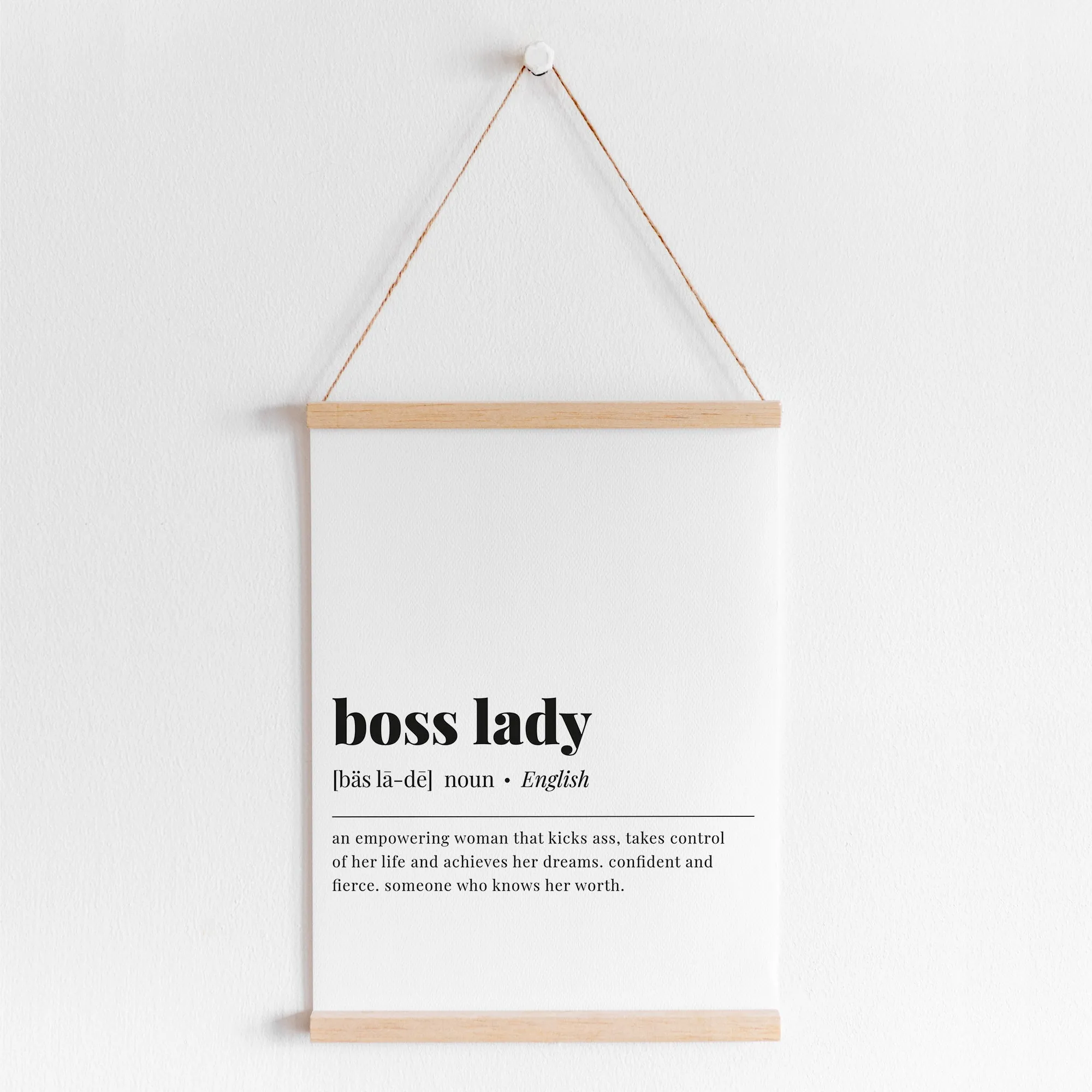 Boss Lady Definition Print Instant Download