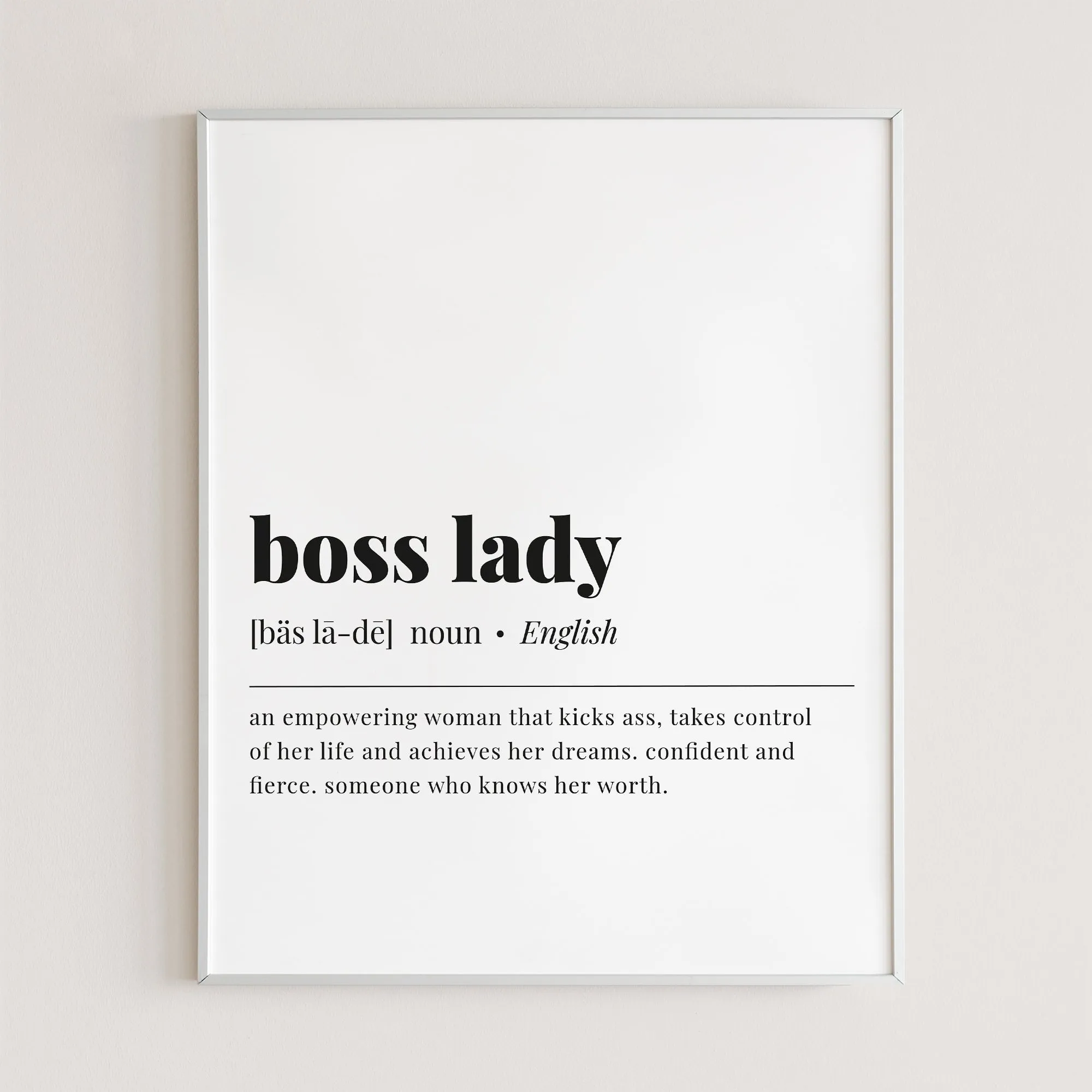 Boss Lady Definition Print Instant Download