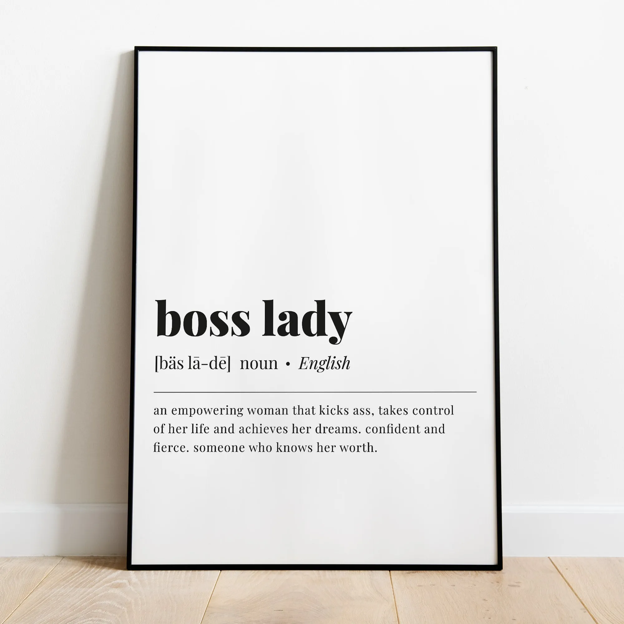 Boss Lady Definition Print Instant Download