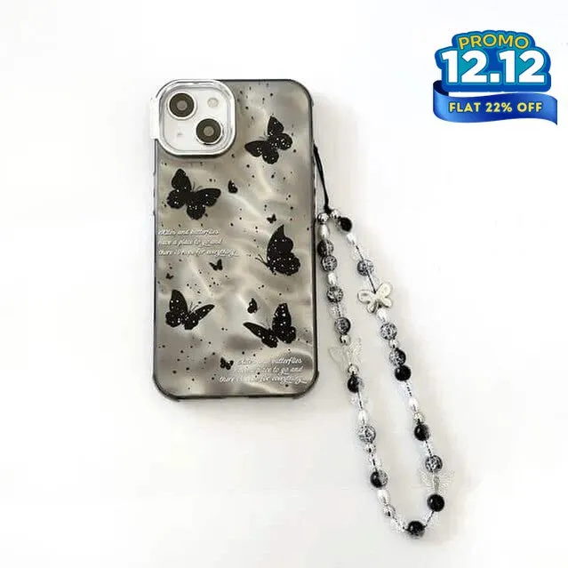 Butterfly Bliss iPhone Case With Lanyard