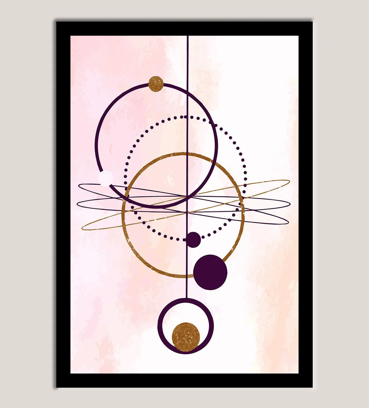 Celestial Harmony Trio: Abstract Geometric Art