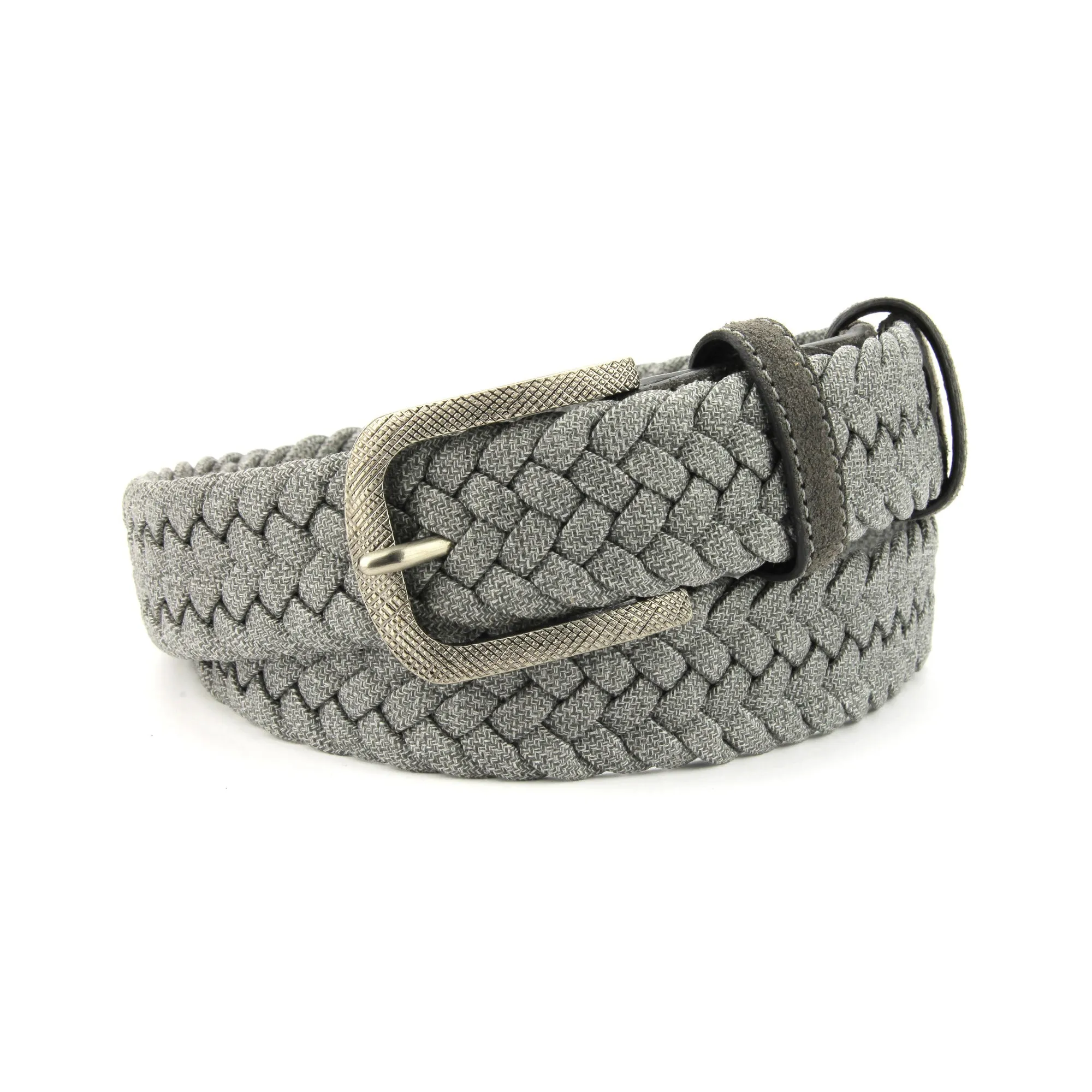 Charcoal Marl Stretch Cotton Handweave Belt