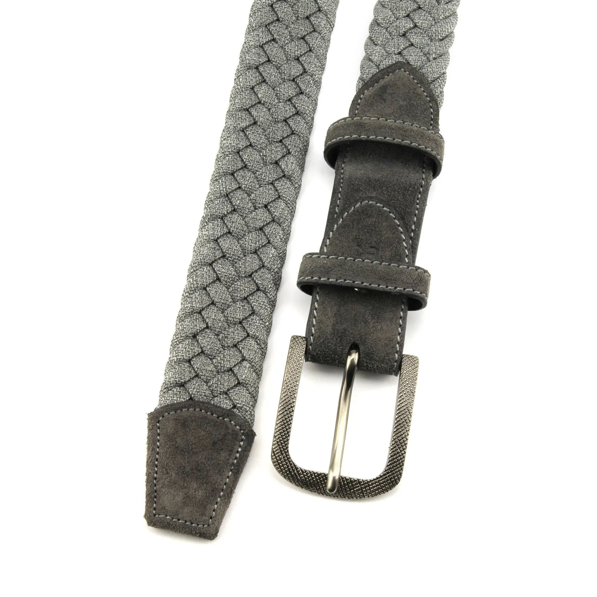 Charcoal Marl Stretch Cotton Handweave Belt