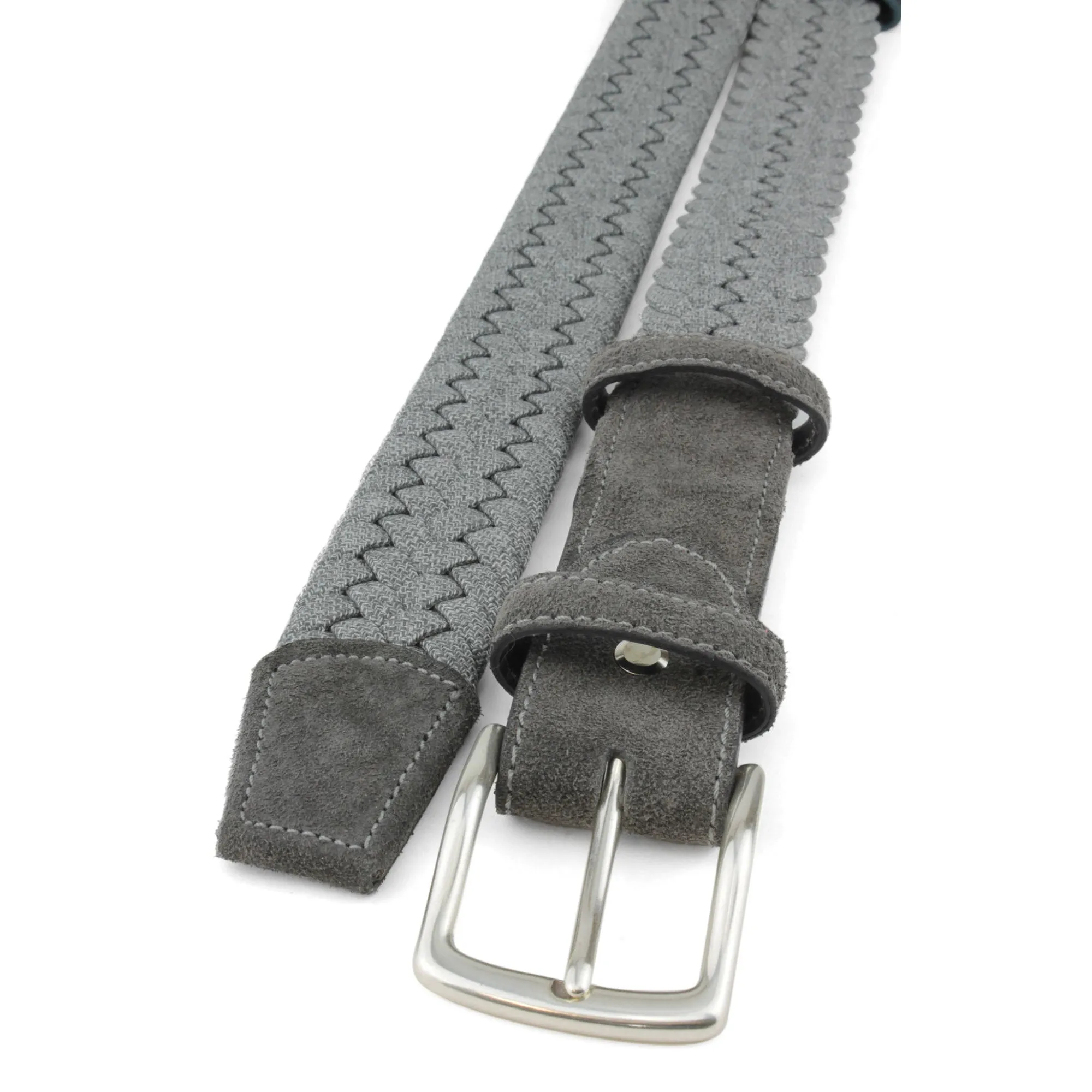 Charcoal Marl Stretch Handweave Kink Buckle Belt