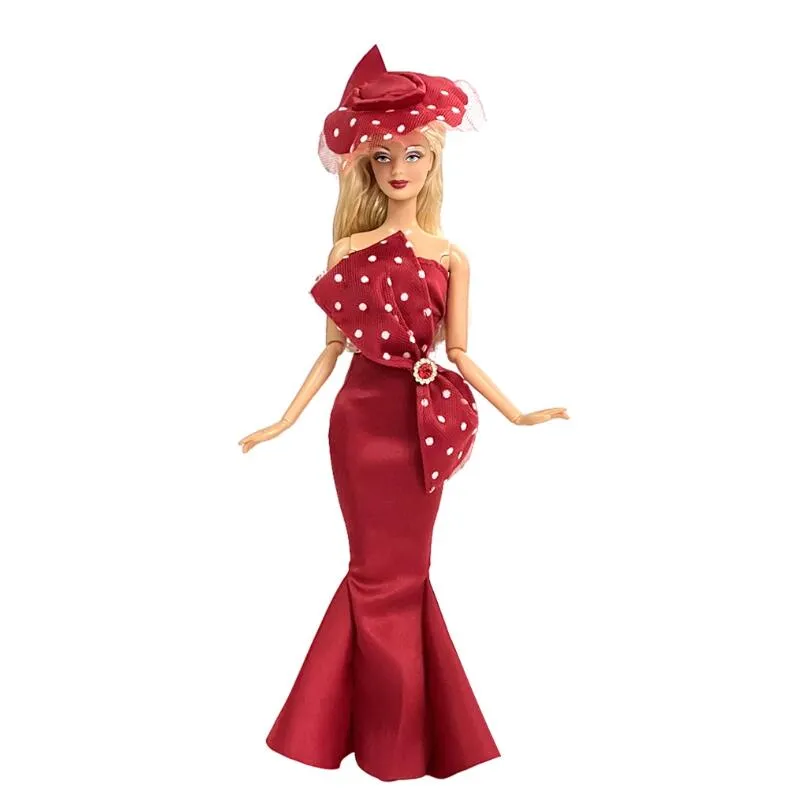 Chic 30cm Doll Dress with Hat  Ideal for Events