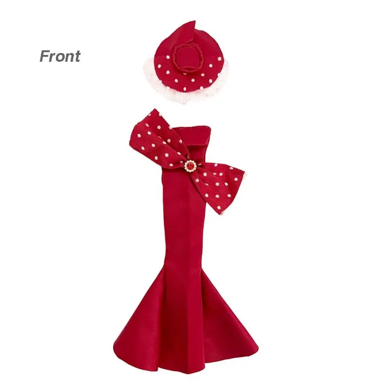 Chic 30cm Doll Dress with Hat  Ideal for Events