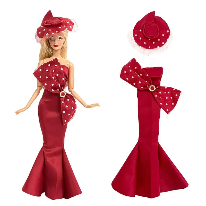 Chic 30cm Doll Dress with Hat  Ideal for Events