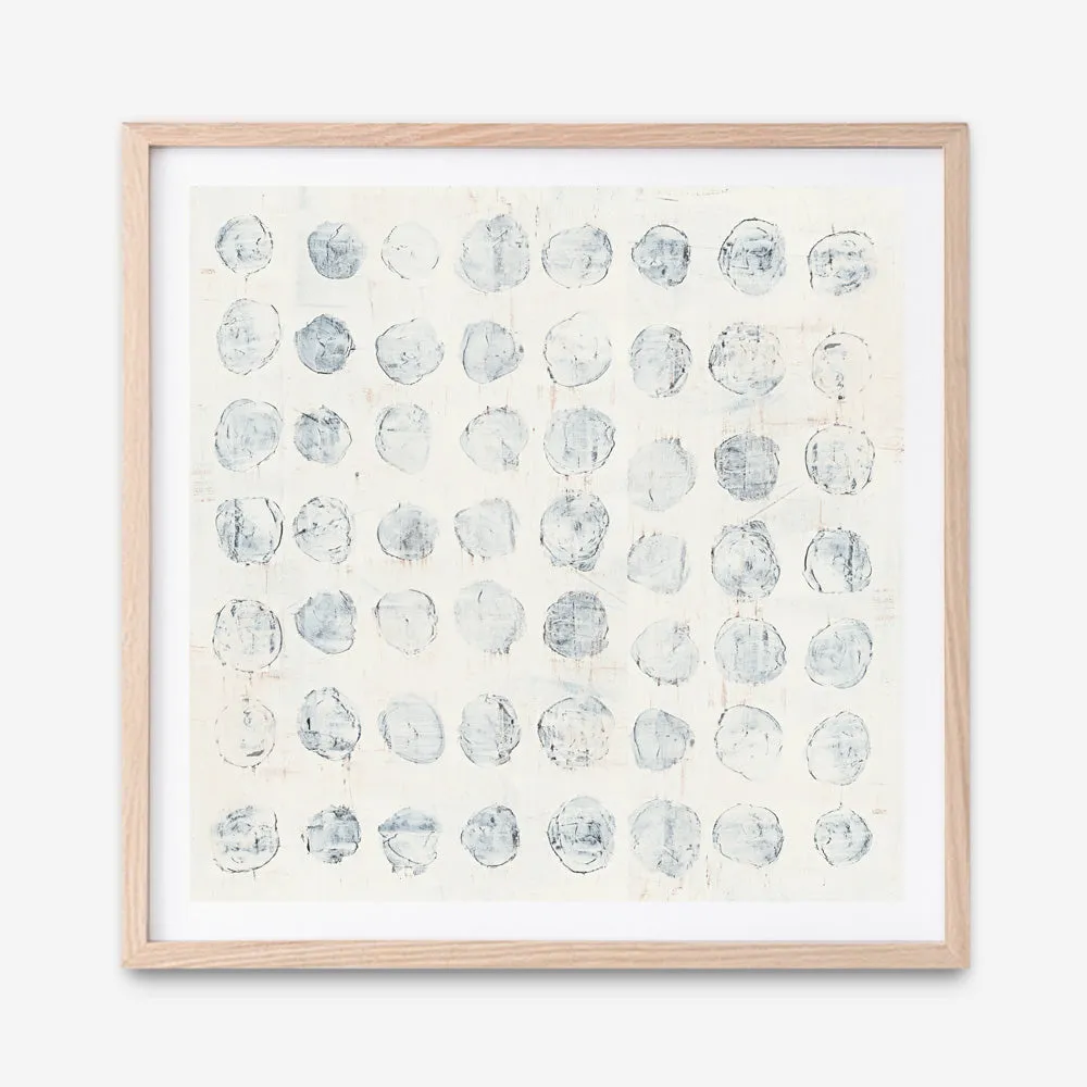 Circles on White (Square) Art Print