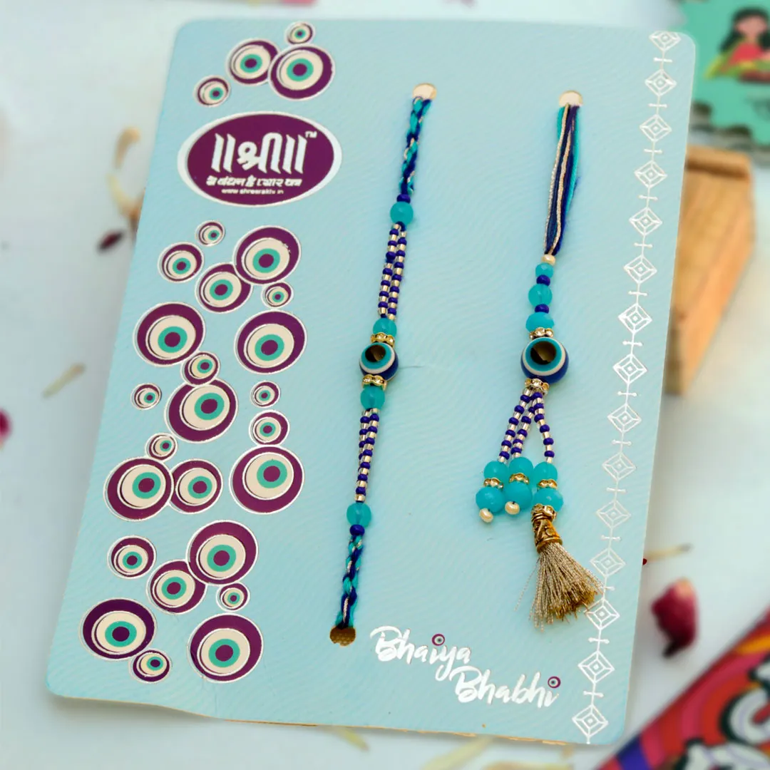 Couple & Evil Eye Rakhi for Raksha Bandhan