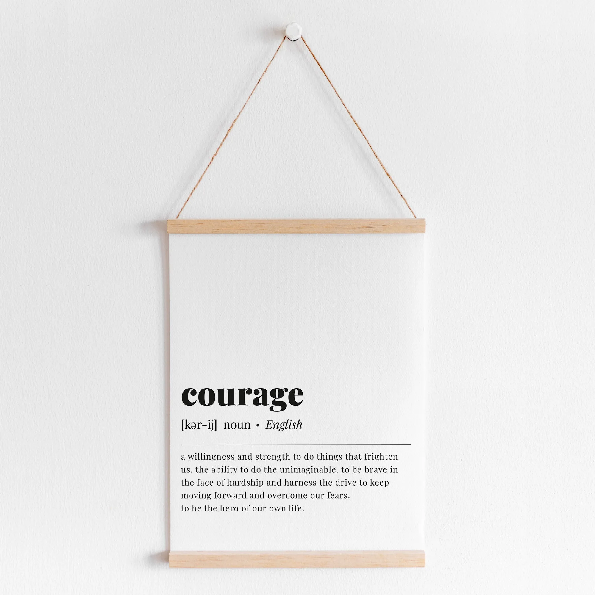 Courage Definition Print Instant Download