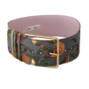 Dolce & Gabbana Elegant Multicolor Canvas-Leather Belt