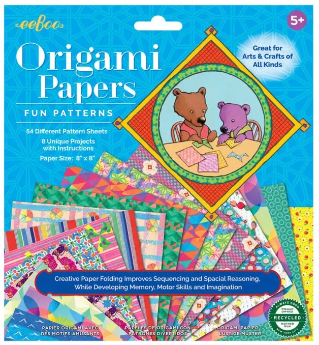 EeBoo Origami Papers Fun Patterns