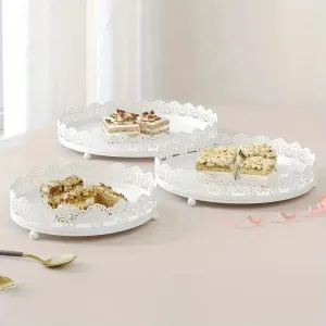 Elegant Lace Display Tray Set