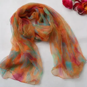 Elegant Printed Long and Silky Vibrant Scarves