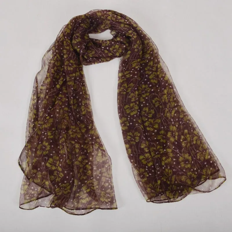 Elegant Printed Long and Silky Vibrant Scarves