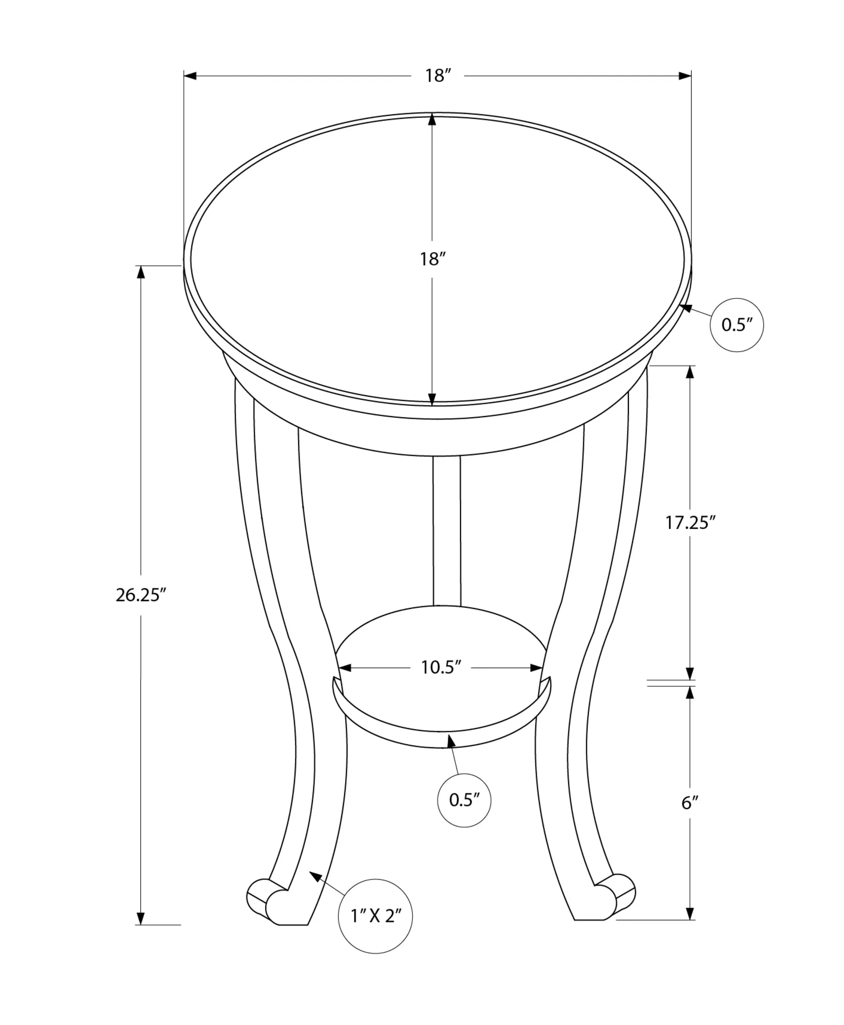 Elegant Walnut Accent Table