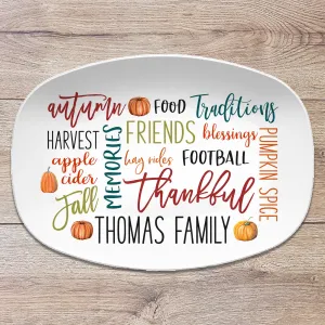 Everything Fall Personalized Platter