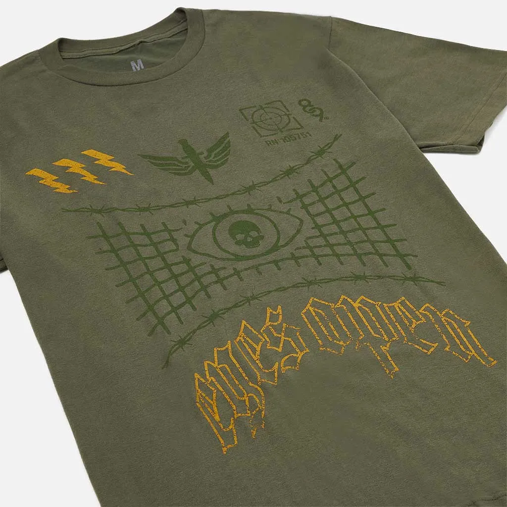 Eyes Open T Shirt Olive