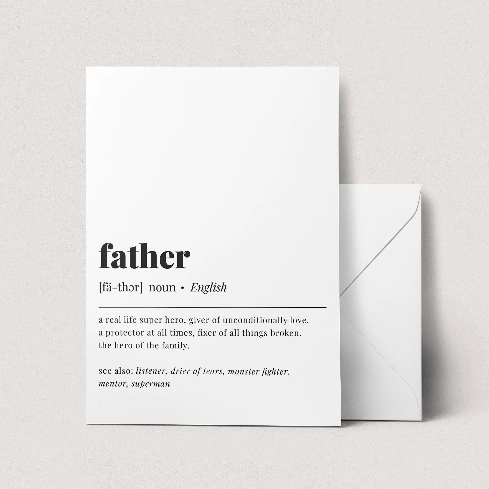 Father Definition Print Digital Download