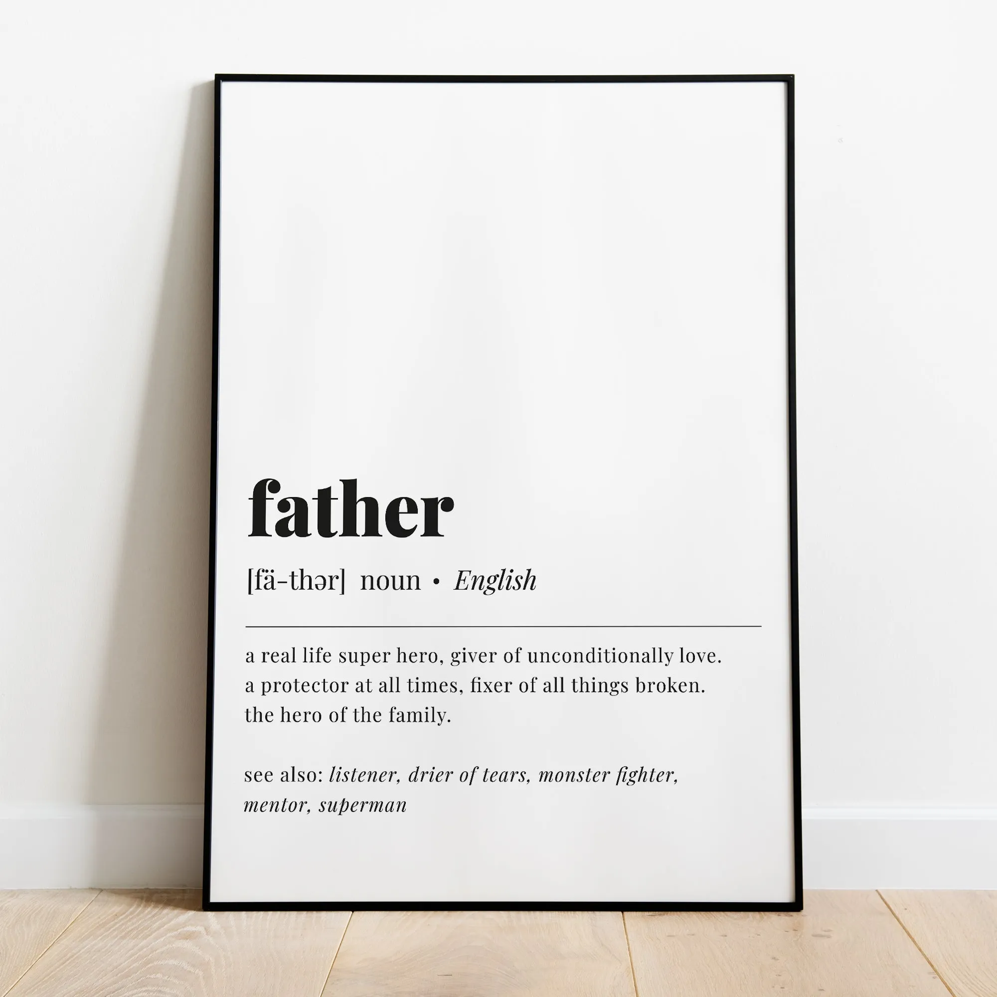 Father Definition Print Digital Download