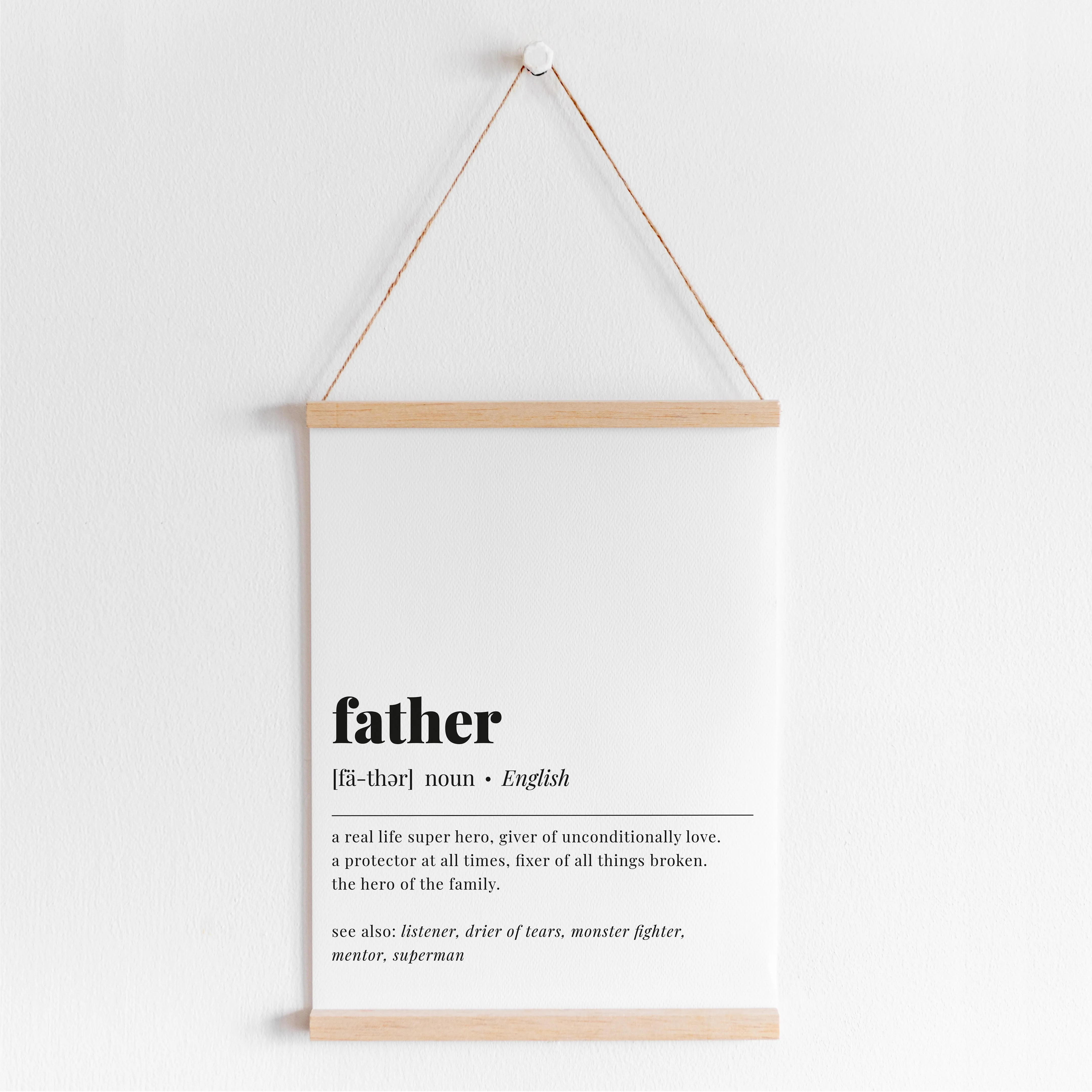 Father Definition Print Digital Download