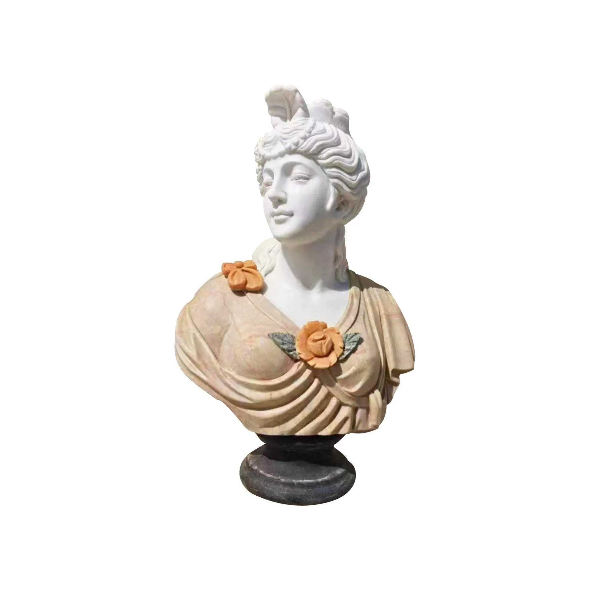 FINEST Stone Statue Female Empress Bust Statue FM-006