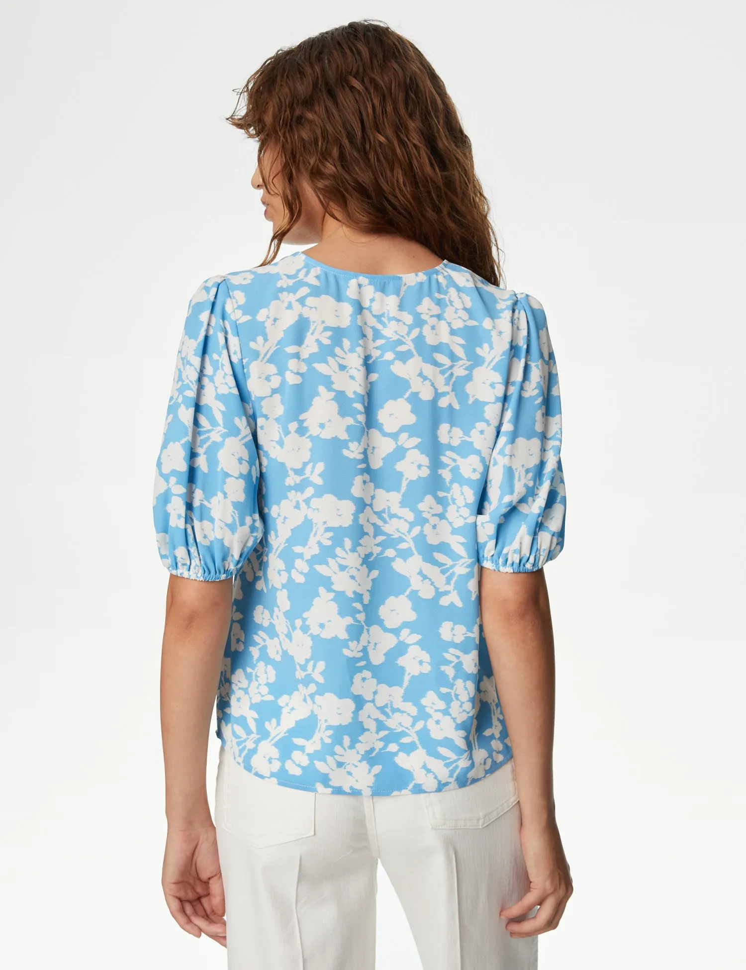 Floral V-Neck Blouse