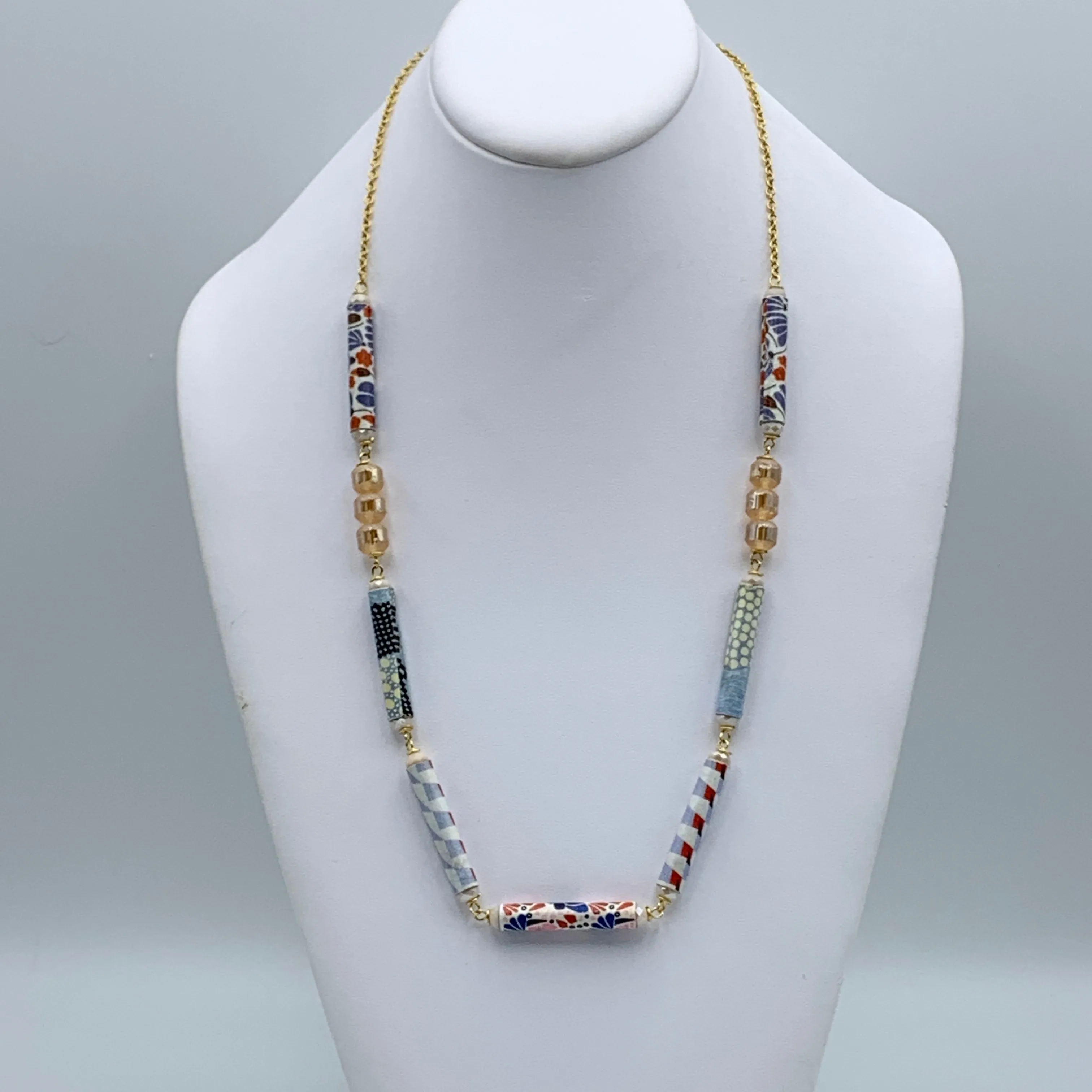 Folk Art Fortune Beaded Necklace