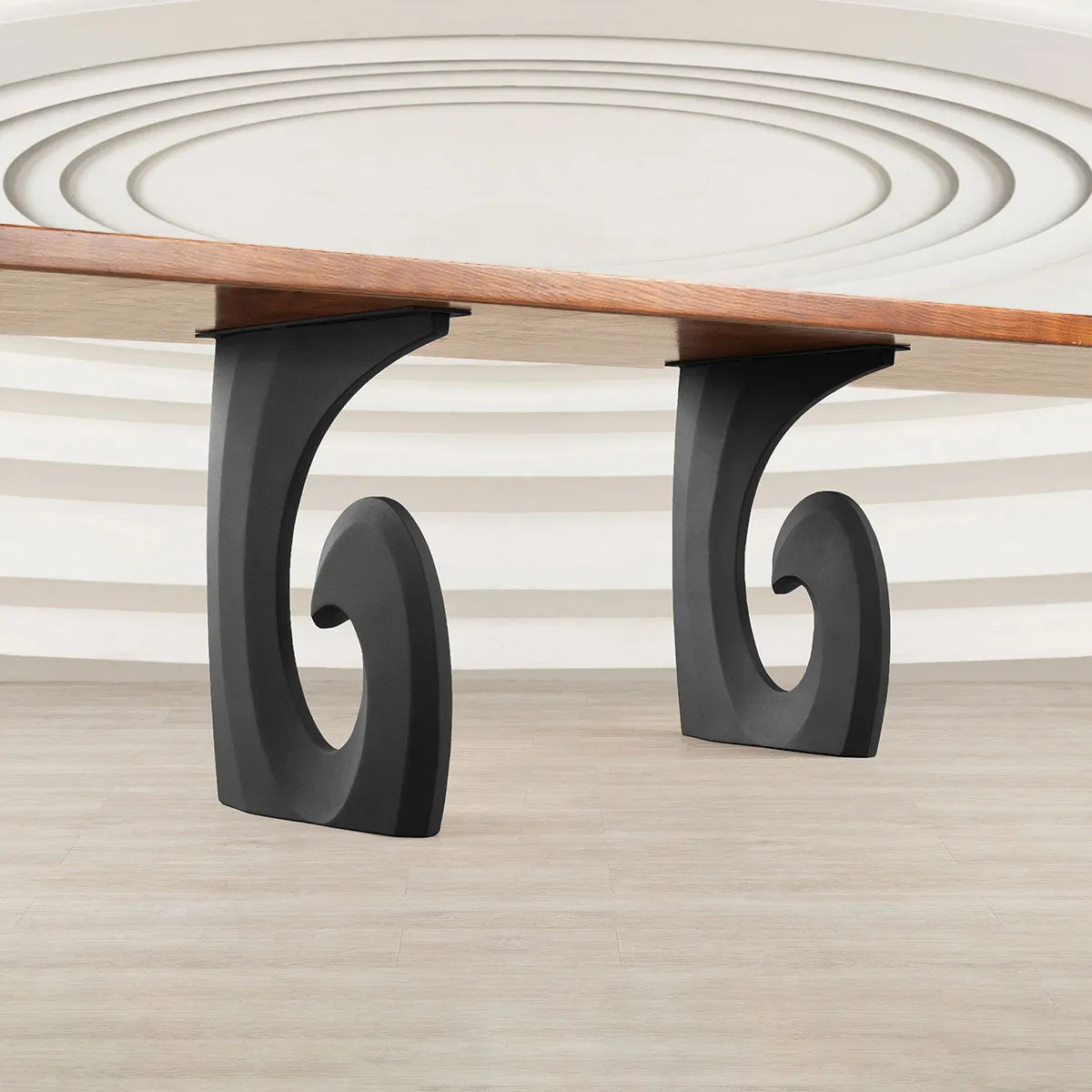 Furniture Legs 406 Luma 28H for Modern Dining with Live Edge Tabletop