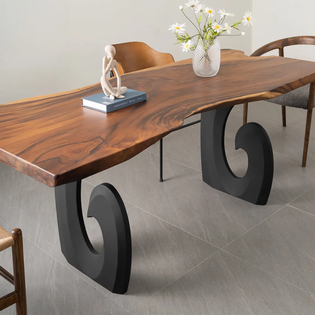 Furniture Legs 406 Luma 28H for Modern Dining with Live Edge Tabletop