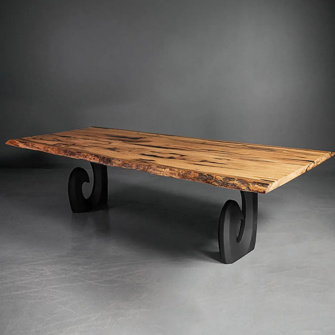 Furniture Legs 406 Luma 28H for Modern Dining with Live Edge Tabletop