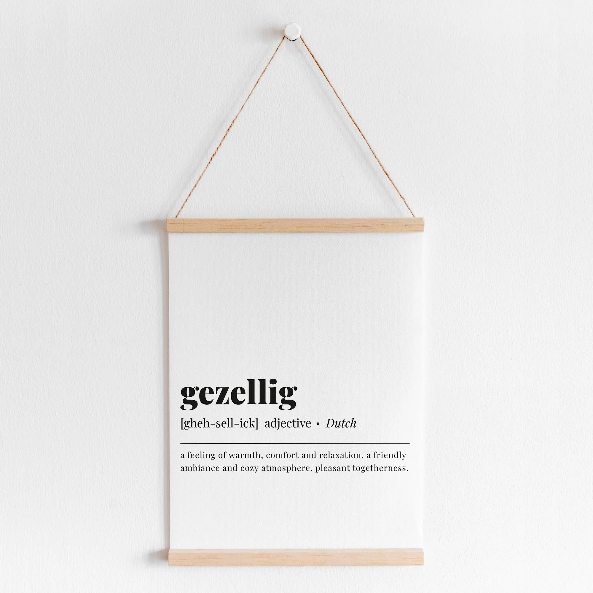 Gezellig Definition Print Instant Download